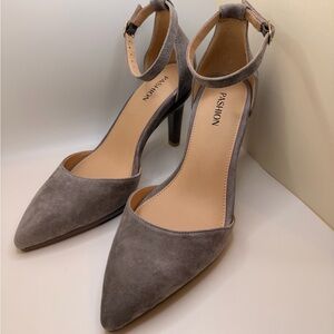 Gray Suede D’orsay Pashion Heels